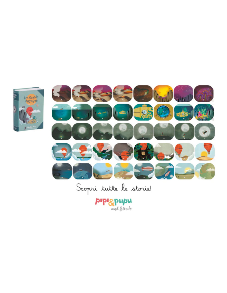 Cofanetto con lampada proiettore storie della buona notte - Filastrocche Les Grandes Voyages