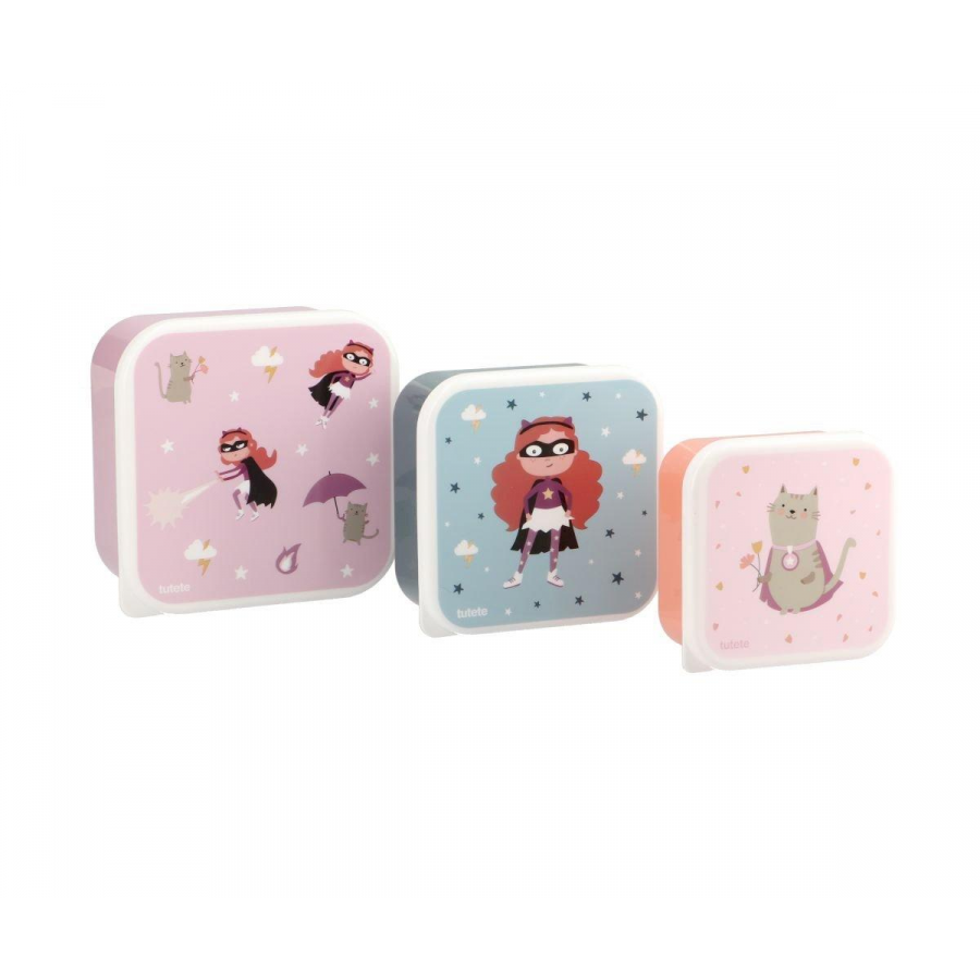 Set di 3 Scatoline Snack Fantastic Girl