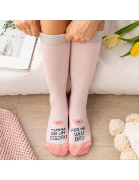 Calzini - Mamma, sei un tesoro, per me vali oro