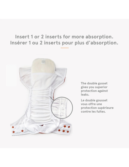 Pannolino lavabile Pocket - Pesche - LPO ECO