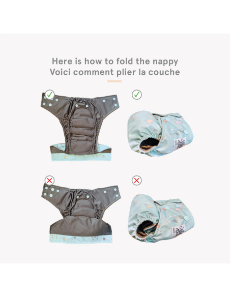 Pannolino lavabile AIO (all in one) - Pesche LPO ECO