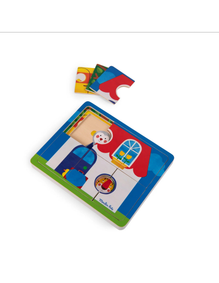 Puzzle in legno su 3 livelli Les Popipop