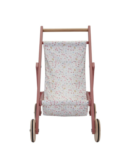 Passeggino in legno per bambole Flowers&Butterly