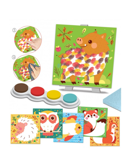Dipingi con le dita - Animali del bosco
