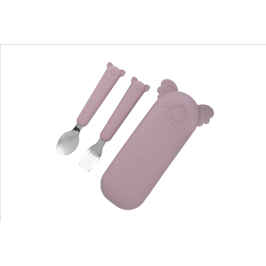 SET POSATE ZOE ILKOALA CON CUSTODIA IN SILICONE - MALVA 2