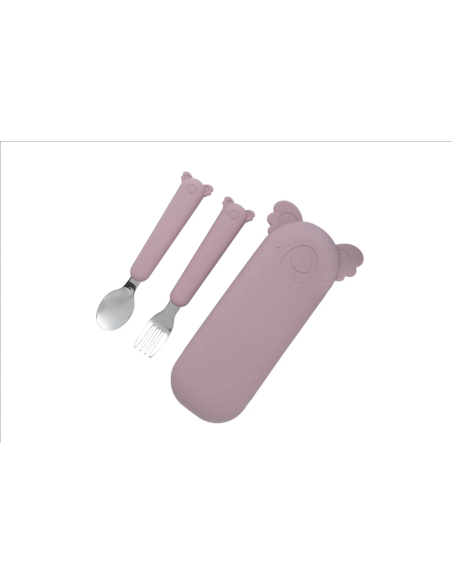 SET POSATE ZOE ILKOALA CON CUSTODIA IN SILICONE - MALVA