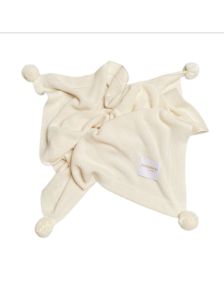 Luxury Bamboo - Coperta Pompon 80x100 cm - Bianco Crema Luxury Bamboo - Coperta Pompon 80x100 cm - Bianco Crema