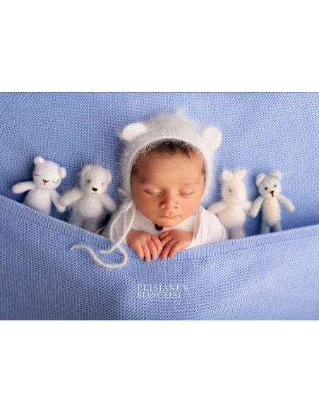 Luxury Bamboo - Coperta trama classica 80x100 cm - Azzurro Luxury Bamboo - Coperta trama classica 80x100 cm - Azzurro