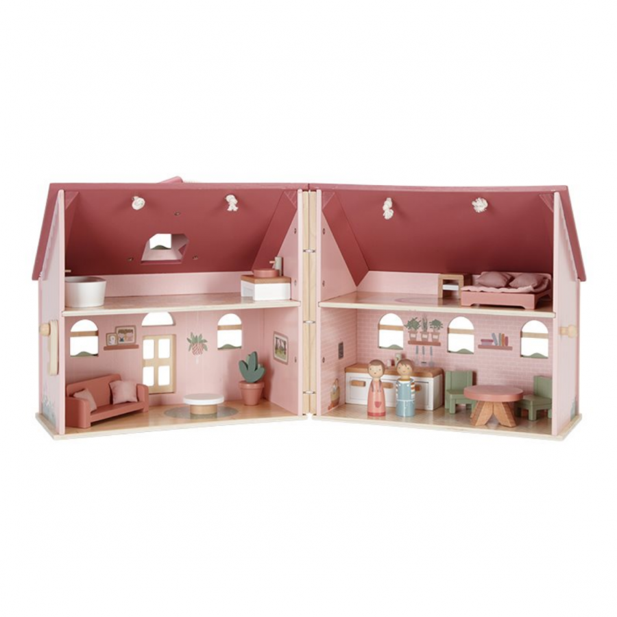 Casa delle Bambole portatile in legno 2