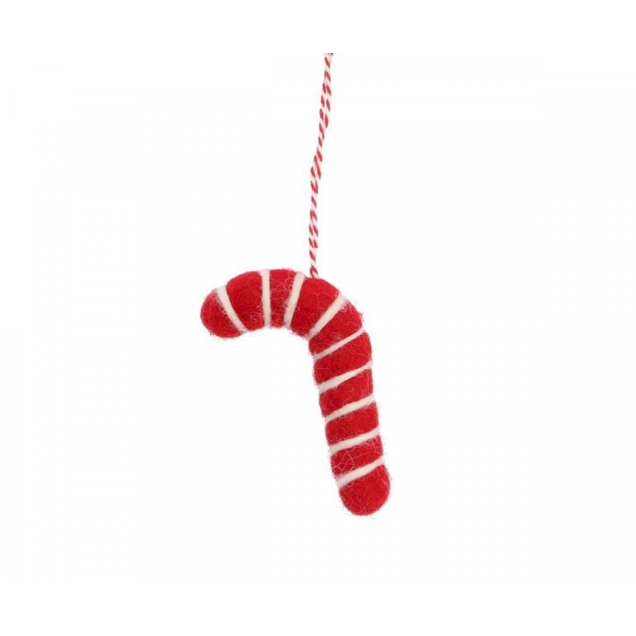 Decorazione Natalizia Bastoncino di Zucchero Rosso