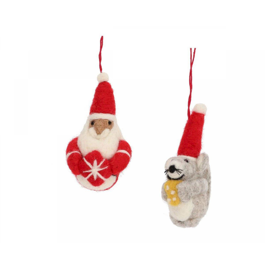 Decorazione Natalizia Babbo Natale Pacchetto Regalo 2