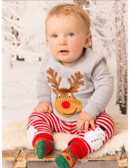 Felpa festiva con Rudolph la renna