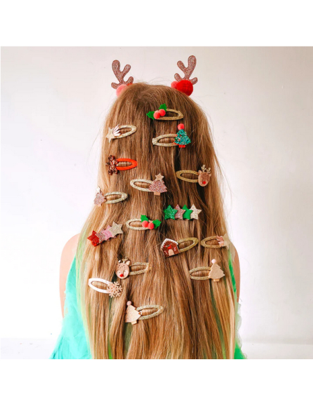 Clips per Capelli - Fiocchi Di Neve Luccicanti