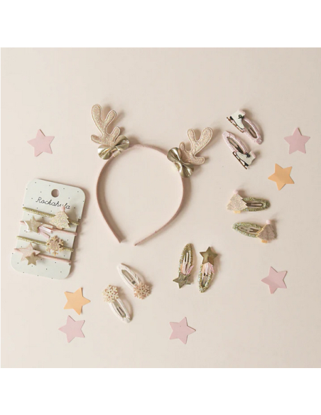 Clips per Capelli - Fiocchi Di Neve Luccicanti