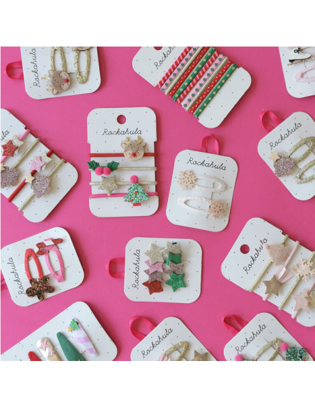 Clips per Capelli - Fiocchi Di Neve Luccicanti