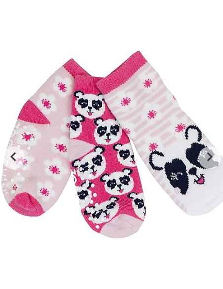 Calzini Antiscivolo Grip+Easy, pack da 3 - Panda Calzini Antiscivolo Grip+Easy, pack da 3 - Panda