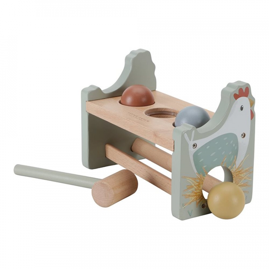 Gioco Con Martello e Palline In Legno - Little Farm