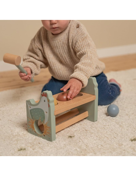 Gioco Con Martello e Palline In Legno - Little Farm