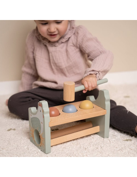 Gioco Con Martello e Palline In Legno - Little Farm