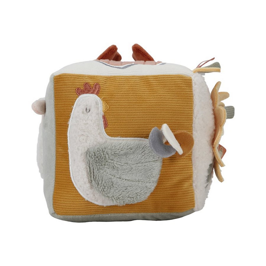 Cubo sensoriale morbido e multiattività - Little Farm