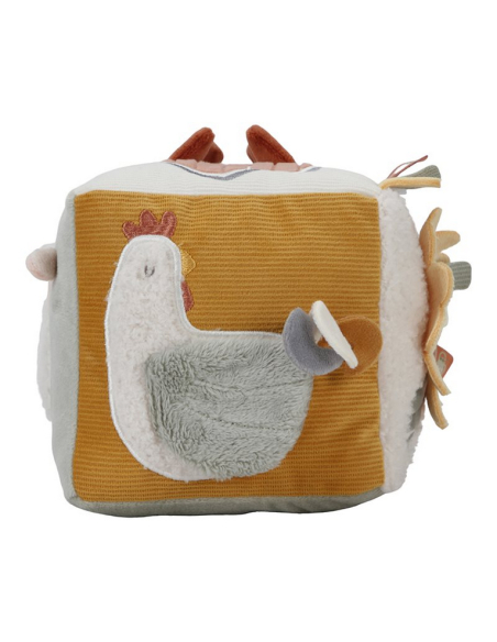 Cubo sensoriale morbido e multiattività - Little Farm