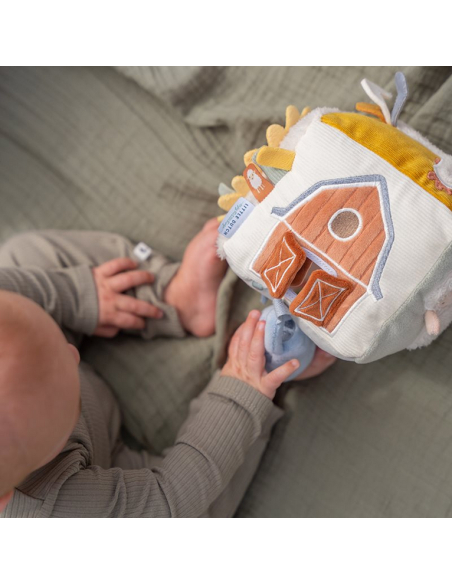 Cubo sensoriale morbido e multiattività - Little Farm