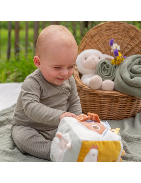 Cubo sensoriale morbido e multiattività - Little Farm