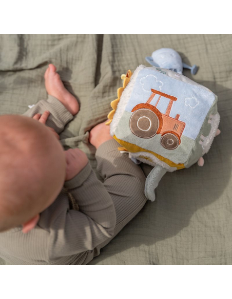 Cubo sensoriale morbido e multiattività - Little Farm