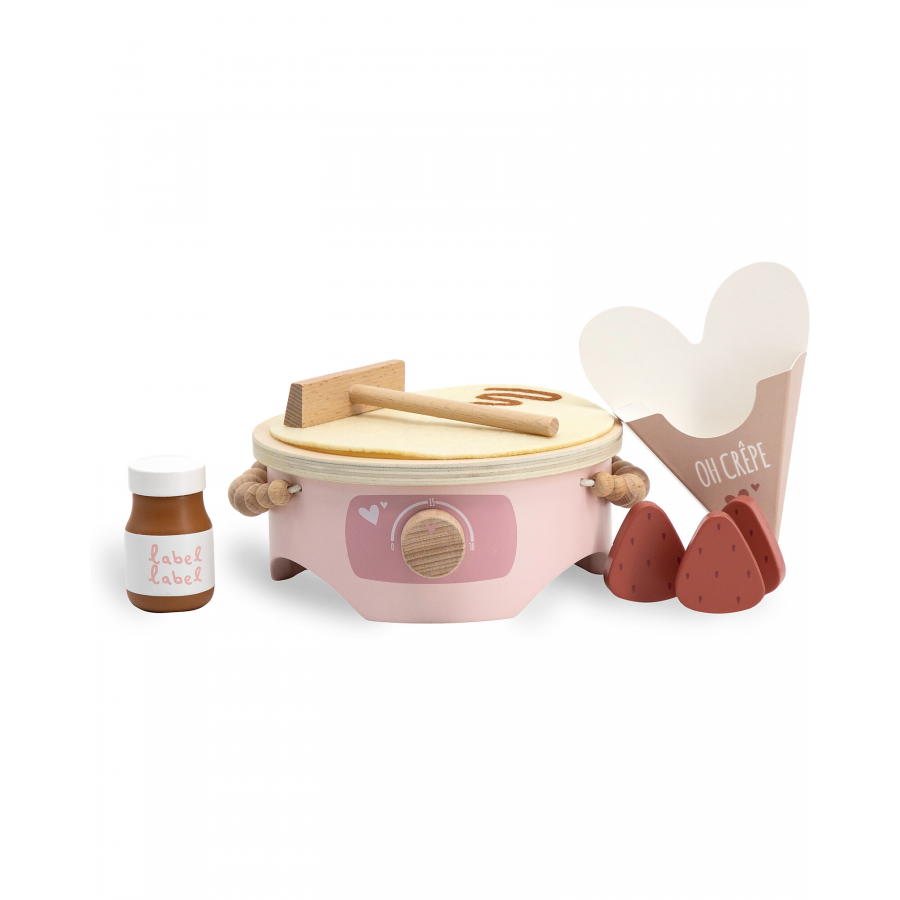 Set per Crepes in Legno - Rosa - Legno di Faggio Certificato FSC
