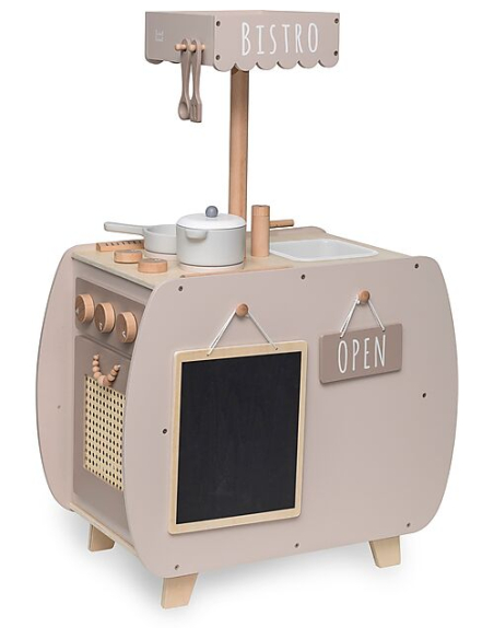 Cucina Bistro Giocattolo in Legno - Beige - Legno di Faggio Certificato FSC