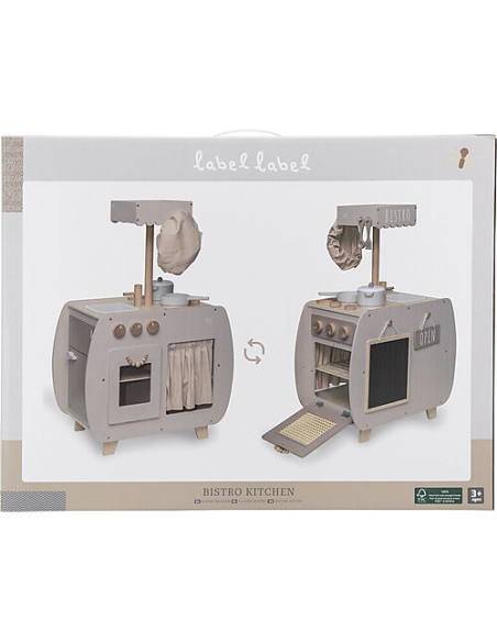 Cucina Bistro Giocattolo in Legno - Beige - Legno di Faggio Certificato FSC