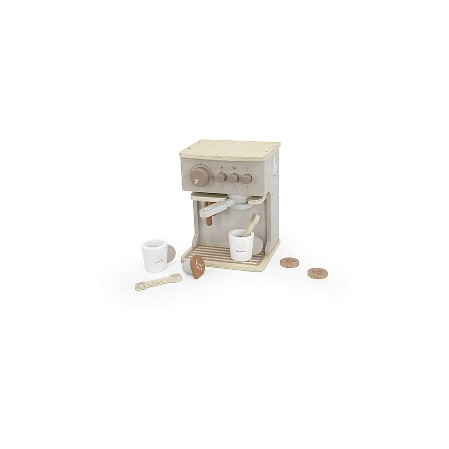 Macchina Da Caffè In Legno - Beige - Legno di Faggio Certificato FSC