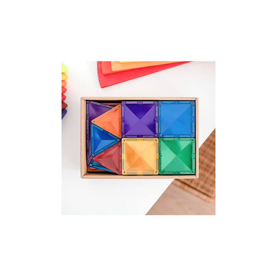 Connetix - Tessere Magnetiche - 60 Pezzi - Pacco Iniziale - Arcobaleno 2