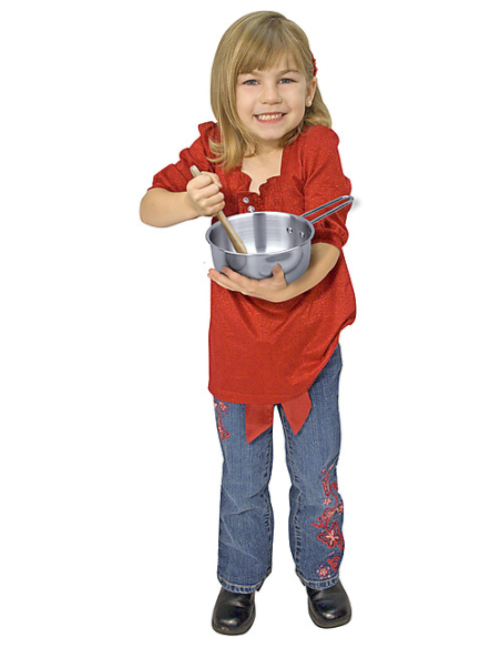 Set di Pentole Giocattolo - Acciaio Inox - 8 Pezzi