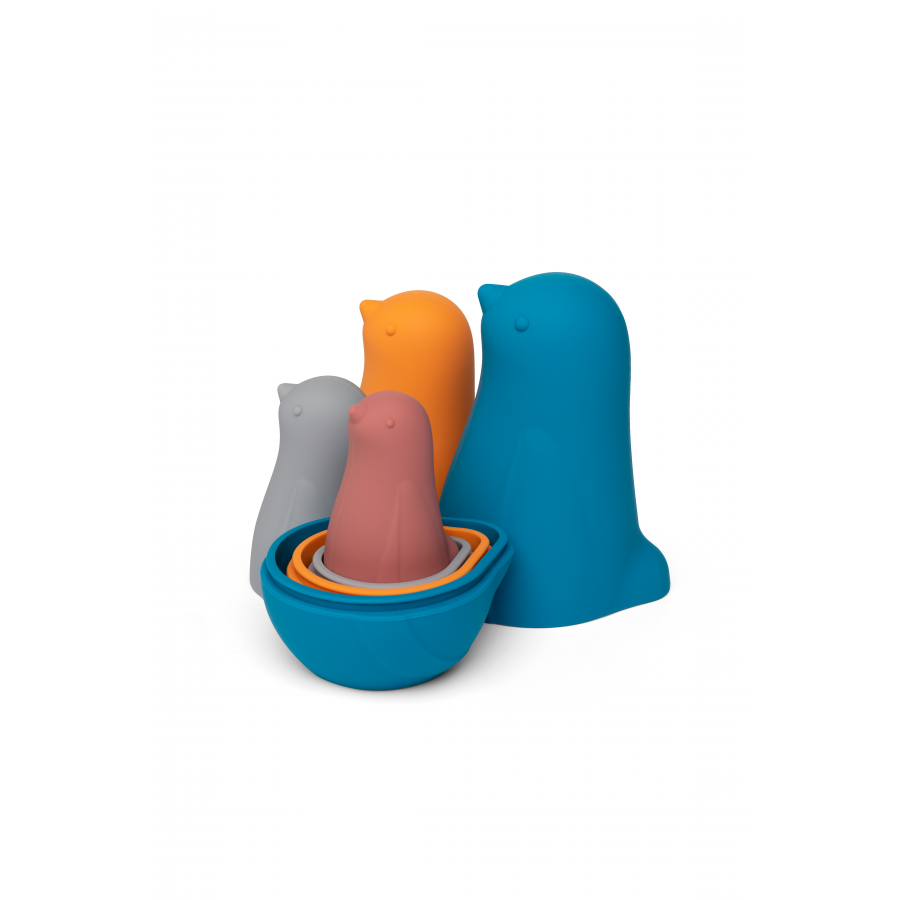 Matriosca in silicone - Uccelli colorati 2