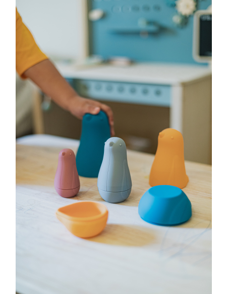 Matriosca in silicone - Uccelli colorati