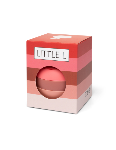 Mela impilabile in silicone rossa e rosa