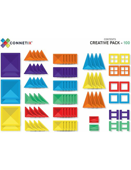 Connetix - 102 Pezzi - Pacco Creativo - Arcobaleno