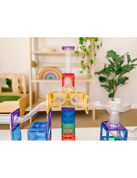 Connetix - 92 Pezzi Pista per Palline per Set di Tessere Magnetiche - Arcobaleno