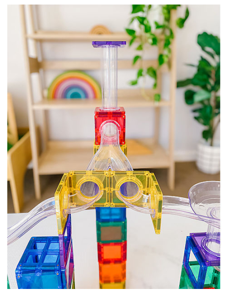 Connetix - 92 Pezzi Pista per Palline per Set di Tessere Magnetiche - Arcobaleno