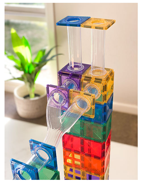 Connetix - 92 Pezzi Pista per Palline per Set di Tessere Magnetiche - Arcobaleno