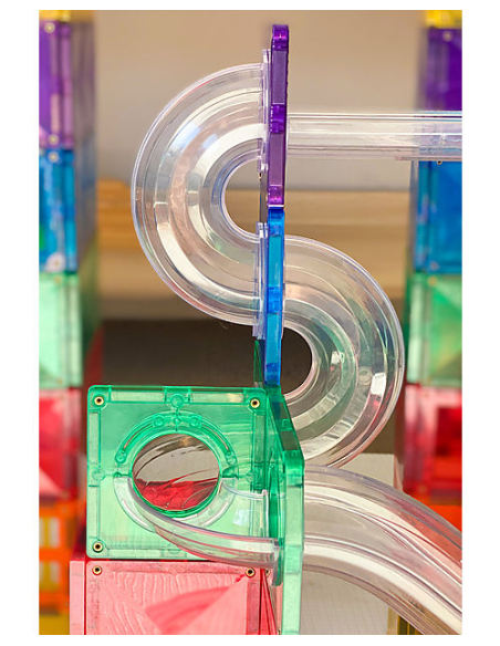 Connetix - 92 Pezzi Pista per Palline per Set di Tessere Magnetiche - Arcobaleno