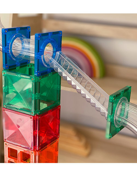 Connetix - 92 Pezzi Pista per Palline per Set di Tessere Magnetiche - Arcobaleno