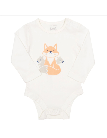 Salopette in maglina safari + body manica lunga fox Salopette in maglina safari + body manica lunga fox