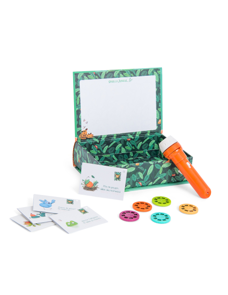 Cofanetto con lampada proiettore storie della buona notte - Dans la jungle