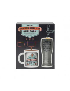 Set di bicchiere da birra e tazza per i papà che amano godersi ogni momento