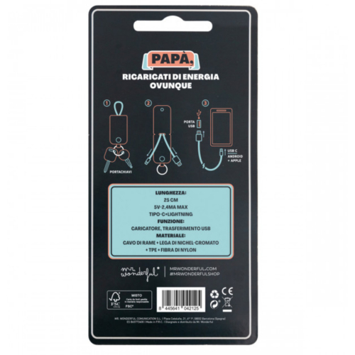 Portachiavi con caricabatterie per il cellulare - Papà riesce in tutto