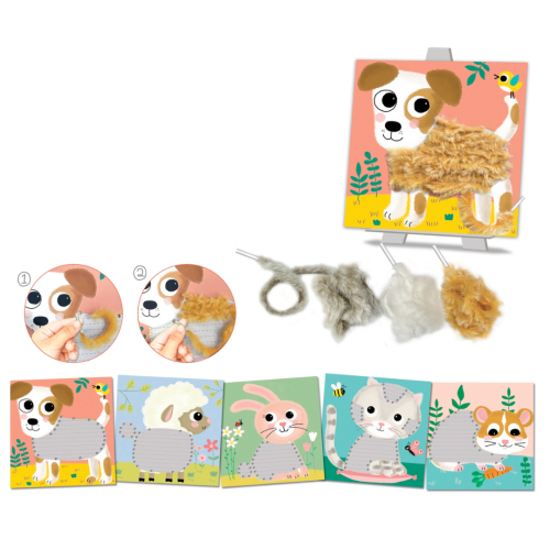 GIOCO CON FILI DI LANA DA INFILARE  - I MIEI MORBIDI COMPAGNI