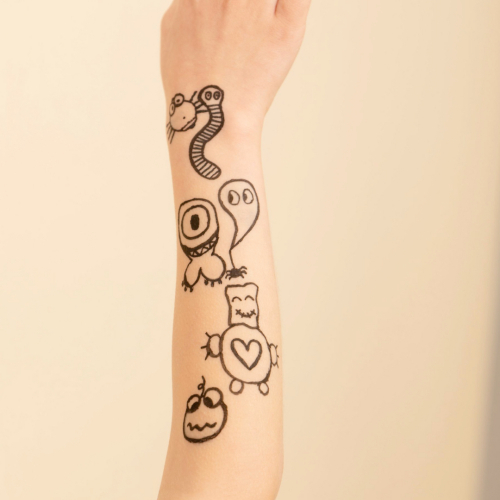 Tattoopen Pennarello per tatuaggi Temporaneo - Nero - dermatologicamente testato