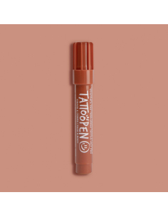 Tattoopen Pennarello per tatuaggi Temporaneo - Marrone - dermatologicamente testato